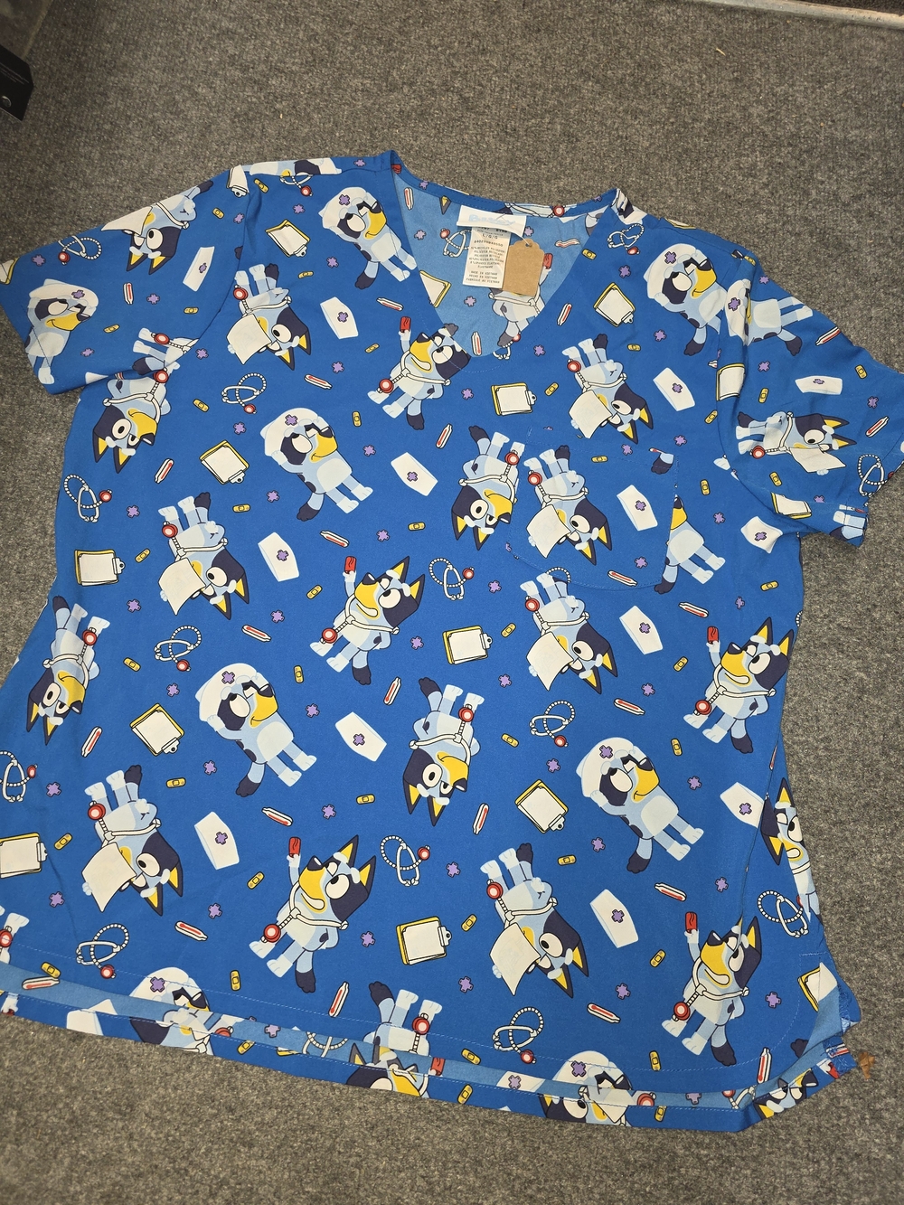 Bluey Scrub Top